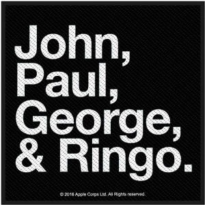 The Beatles - John Paul George & Ringo Standard Patch in der Gruppe MERCHANDISE / Merch / Pop-Rock bei Bengans Skivbutik AB (4400541)