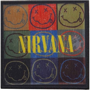 Nirvana - Distressed Smiley Blocks Printed Patch in der Gruppe MERCHANDISE / Merch / Hårdrock bei Bengans Skivbutik AB (4400550)