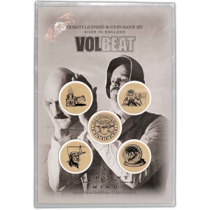 Volbeat - Servant Of The Mind Button Badge Pack in der Gruppe MERCHANDISE / Merch / Hårdrock bei Bengans Skivbutik AB (4400594)