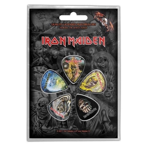Iron Maiden - The Faces Of Eddie Plectrum Pack in der Gruppe MERCHANDISE / Merch / Hårdrock bei Bengans Skivbutik AB (4400602)