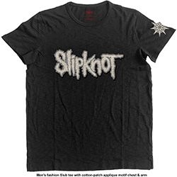 Slipknot - Unisex T-Shirt: Logo & Star (Applique) ( in der Gruppe CDON - Exporterade Artiklar_Manuellt / T-shirts_CDON_Exporterade bei Bengans Skivbutik AB (4401042)
