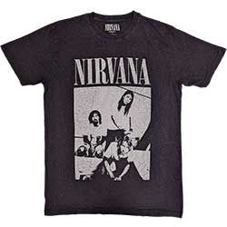 Nirvana - Unisex T-Shirt: Sitting (Distressed) (XX in der Gruppe CDON - Exporterade Artiklar_Manuellt / T-shirts_CDON_Exporterade bei Bengans Skivbutik AB (4401263)