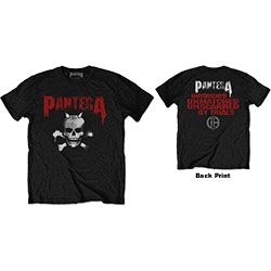 Pantera - Unisex T-Shirt: Horned Skull Stencil (Ba in der Gruppe CDON - Exporterade Artiklar_Manuellt / T-shirts_CDON_Exporterade bei Bengans Skivbutik AB (4401272)