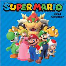 Super Mario - Super Mario 2024 Square Calendar in der Gruppe CDON - Exporterade Artiklar_Manuellt / Merch_CDON_exporterade bei Bengans Skivbutik AB (4406462)