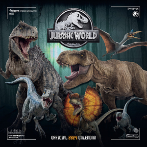 Jurassic - Jurassic World 2024 Square Calendar in der Gruppe CDON - Exporterade Artiklar_Manuellt / Merch_CDON_exporterade bei Bengans Skivbutik AB (4406468)