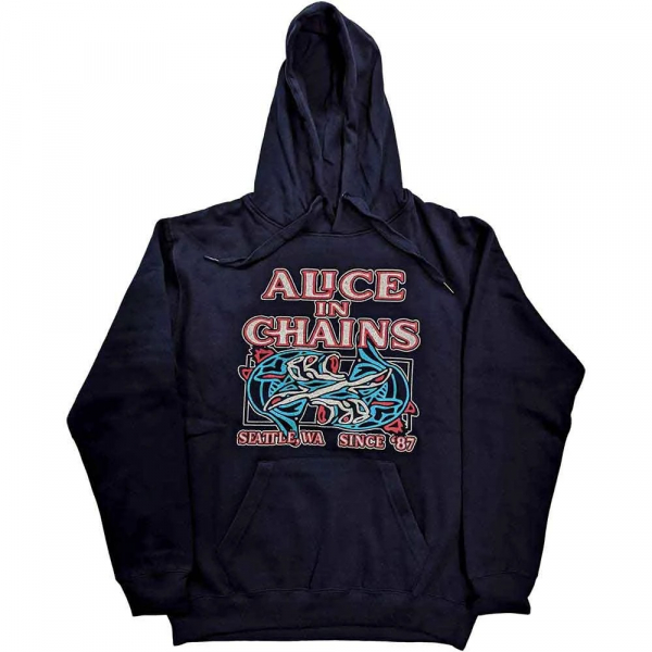 Alice In Chains - Unisex Pullover Hoodie: Totem Fish in der Gruppe MERCH / Kleidung / Hoodies bei Bengans Skivbutik AB (4414318r)