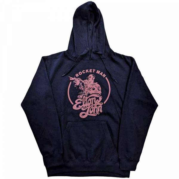 Elton John - Rocketman Circle Point (Navy Blue) Uni Pullover in der Gruppe MERCH / Kleidung / Hoodies bei Bengans Skivbutik AB (4414457r)