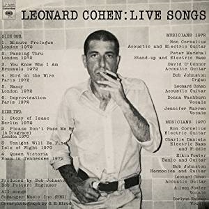 Cohen Leonard - Live Songs in der Gruppe UNSERE TIPPS / Klassiska lablar / Sundazed / Sundazed Vinyl bei Bengans Skivbutik AB (491236)