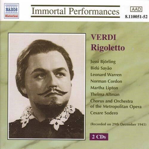 Giuseppe Verdi - Rigoletto in der Gruppe CD / Klassiskt bei Bengans Skivbutik AB (502119)