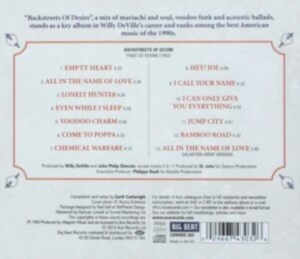 Deville Willy - Backstreets Of Desire in der Gruppe CD / Pop-Rock bei Bengans Skivbutik AB (506105)