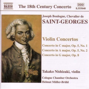 Saint-Georges Joseph Boulogne - Violin Concertos in der Gruppe Externt_Lager / Naxoslager bei Bengans Skivbutik AB (513235)