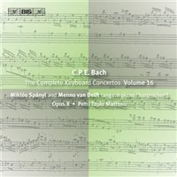 Cpe Bach - Keyboard Concertos Vol 16 in der Gruppe Externt_Lager / Naxoslager bei Bengans Skivbutik AB (518253)