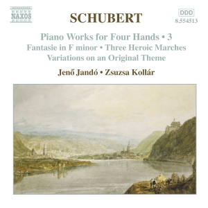 Schubert Franz - Piano Works For 4 Hands in der Gruppe Externt_Lager / Naxoslager bei Bengans Skivbutik AB (519503)