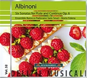 Albinoni - Six Sonatas For Flute And Continuo in der Gruppe CD / Klassiskt bei Bengans Skivbutik AB (528014)