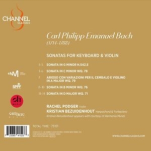 Bach C P E - Sonatas For Keyboard & Violin in der Gruppe MUSIK / SACD / Klassiskt bei Bengans Skivbutik AB (5503166)