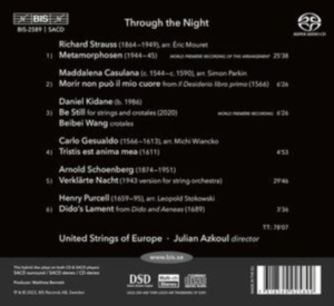 Beibei Wang United Strings Of Euro - Through The Night in der Gruppe MUSIK / SACD / Klassiskt bei Bengans Skivbutik AB (5503976)