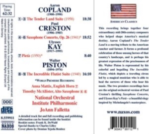 Aaron Copland Paul Creston Ulysse - Copland: The Tender Land Suite Cre in der Gruppe Externt_Lager / Naxoslager bei Bengans Skivbutik AB (5507169)
