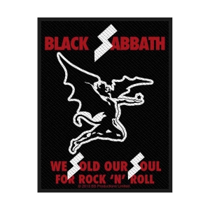 Black Sabbath - Sold Our Souls Retail Packaged Patch in der Gruppe MERCHANDISE / Accessoarer / Hårdrock bei Bengans Skivbutik AB (5508611)