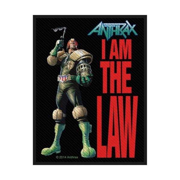 Anthrax - Patch - I Am The Law in der Gruppe MERCH / Accessoires / Aufnäher bei Bengans Skivbutik AB (5508613)
