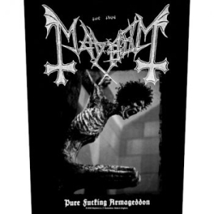Mayhem - Back Patch - Pure Fucking Armageddo in der Gruppe MERCHANDISE / Accessoarer / Hårdrock bei Bengans Skivbutik AB (5513760)