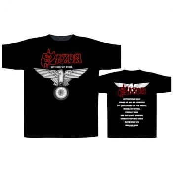 Saxon - T/S Wheels Of Steel (Xl) in der Gruppe MERCH / Kleidung / T-Shirts bei Bengans Skivbutik AB (5514040)