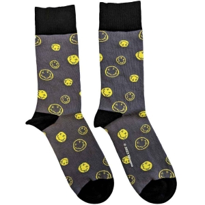 Nirvana - Mixed Smileys Uni Char Socks (Eu 40-45) in der Gruppe MERCHANDISE / Merch / Hårdrock,Pop-Rock bei Bengans Skivbutik AB (5516820)