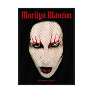 Marilyn Manson - Face Standard Patch in der Gruppe MERCHANDISE / Merch / Hårdrock bei Bengans Skivbutik AB (5516831)