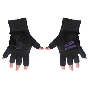 Black Sabbath - Purple Logo & Devil Fingerless Gloves in der Gruppe MERCHANDISE / Merch / Hårdrock bei Bengans Skivbutik AB (5517616)