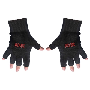 Ac/Dc  - Fingerless Gloves - Classic Red Logo in der Gruppe MERCH / Minsishops-merch / Ac/Dc bei Bengans Skivbutik AB (5517646)