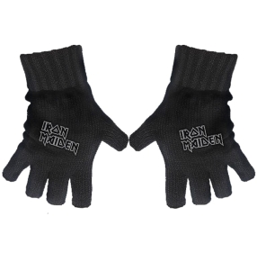 Iron Maiden - Fingerless Gloves - Logo in der Gruppe MERCHANDISE / Merch / Hårdrock bei Bengans Skivbutik AB (5517648)