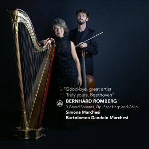Simona Marchesi & Bartolomeo Dandolo Marchesi - Good Bye, Great Artist. Truly Yours, Beethoven - 3 Grand Sonatas, Op. 5 For Harp And Cello  in der Gruppe Kommande produkter - 10 procent bei Bengans Skivbutik AB (5518672)