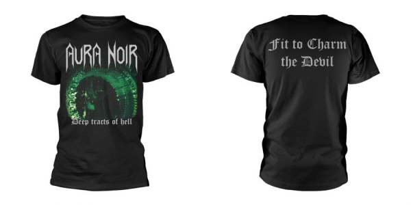 Aura Noir - T/S Deep Tracts Of Hell (S) in der Gruppe MERCH / Kleidung / T-Shirts bei Bengans Skivbutik AB (5519189)