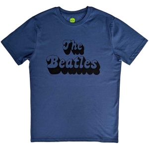 The Beatles - Text Logo Shadow Uni Denim    in der Gruppe MERCH / T-Shirt / Rockoff_Nya April24 bei Bengans Skivbutik AB (5519229r)