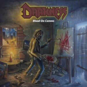 Darkness - Blood On Canvas (Blue Vinyl Lp) in der Gruppe VINYL / Hårdrock bei Bengans Skivbutik AB (5520423)