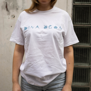 Dina Ögon - T-Shirt White - Blue Logo M in der Gruppe MERCHANDISE / T-shirt / RnB-Soul bei Bengans Skivbutik AB (5522359r)