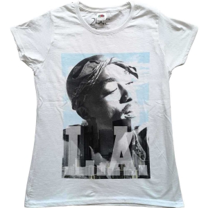 Tupac - La Skyline Lady Wht  1 in der Gruppe MERCHANDISE / T-shirt / Hip Hop-Rap bei Bengans Skivbutik AB (5524660)