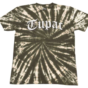 Tupac - Gothic Logo Uni Green Dip-Dye    in der Gruppe MERCHANDISE / T-shirt / Hip Hop-Rap bei Bengans Skivbutik AB (5524814r)