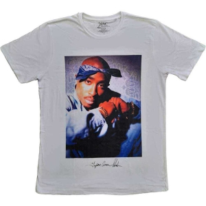 Tupac - Blue Bandana Uni Wht    in der Gruppe MERCHANDISE / T-shirt / Hip Hop-Rap bei Bengans Skivbutik AB (5524815r)