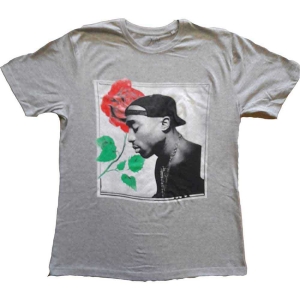 Tupac - Rose Uni Grey    in der Gruppe MERCHANDISE / T-shirt / Hip Hop-Rap bei Bengans Skivbutik AB (5524820r)