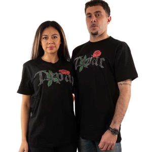 Tupac - Rose Logo Diamante Uni Bl    in der Gruppe MERCHANDISE / T-shirt / Hip Hop-Rap bei Bengans Skivbutik AB (5524824r)