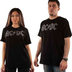 Ac/Dc - Logo Diamante Uni Bl     (S) in der Gruppe MERCHANDISE / T-shirt / Heavy Metal bei Bengans Skivbutik AB (5525051)
