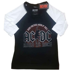 Ac/Dc - Hard As Rock Lady Bl/Wht Raglan:1 in der Gruppe MERCH / Minsishops-merch / Ac/Dc bei Bengans Skivbutik AB (5525351r)