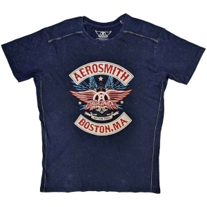 Aerosmith - Boston Pride Snow Wash Uni Navy    in der Gruppe MERCH / T-Shirt / Rockoff_Nya April24 bei Bengans Skivbutik AB (5525783r)