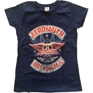 Aerosmith - Boston Pride Lady Navy  1 in der Gruppe MERCH / T-Shirt / Rockoff_Nya April24 bei Bengans Skivbutik AB (5525787r)