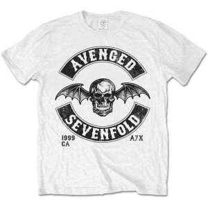 Avenged Sevenfold - Moto Seal Uni Wht (M) in der Gruppe MERCHANDISE / T-shirt / Heavy Metal bei Bengans Skivbutik AB (5526397)