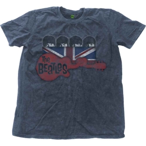 The Beatles - Guitar & Flag Snow Wash Uni Denim  2 in der Gruppe MERCHANDISE / T-shirt / Pop-Rock bei Bengans Skivbutik AB (5527110)