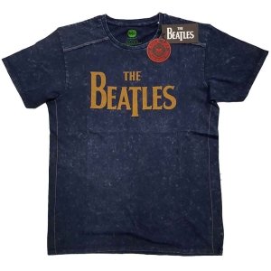 The Beatles - Drop T Logo Snow Wash Uni Navy    in der Gruppe MERCH / T-Shirt / Rockoff_Nya April24 bei Bengans Skivbutik AB (5527448r)
