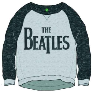 The Beatles - Drop T Logo Lady Grey/Char Sw in der Gruppe MERCH / T-Shirt / Rockoff_Nya April24 bei Bengans Skivbutik AB (5527452r)