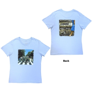 Beatles - Beatles Vtge Abbey Road Lady Lht Blue T-Shirt in der Gruppe MERCHANDISE / T-shirt / Nyheter / Pop-Rock bei Bengans Skivbutik AB (5527466r)