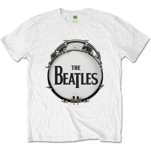 The Beatles - Original Drum Skin Uni Wht    in der Gruppe MERCH / T-Shirt / Rockoff_Nya April24 bei Bengans Skivbutik AB (5527815r)